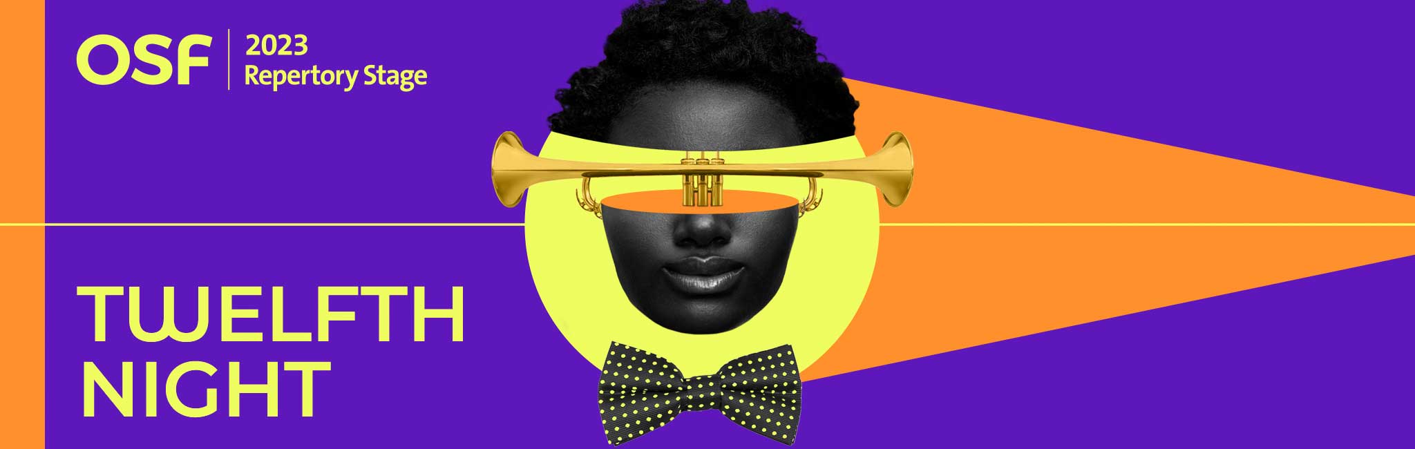 A face with a horn and a bow tie.