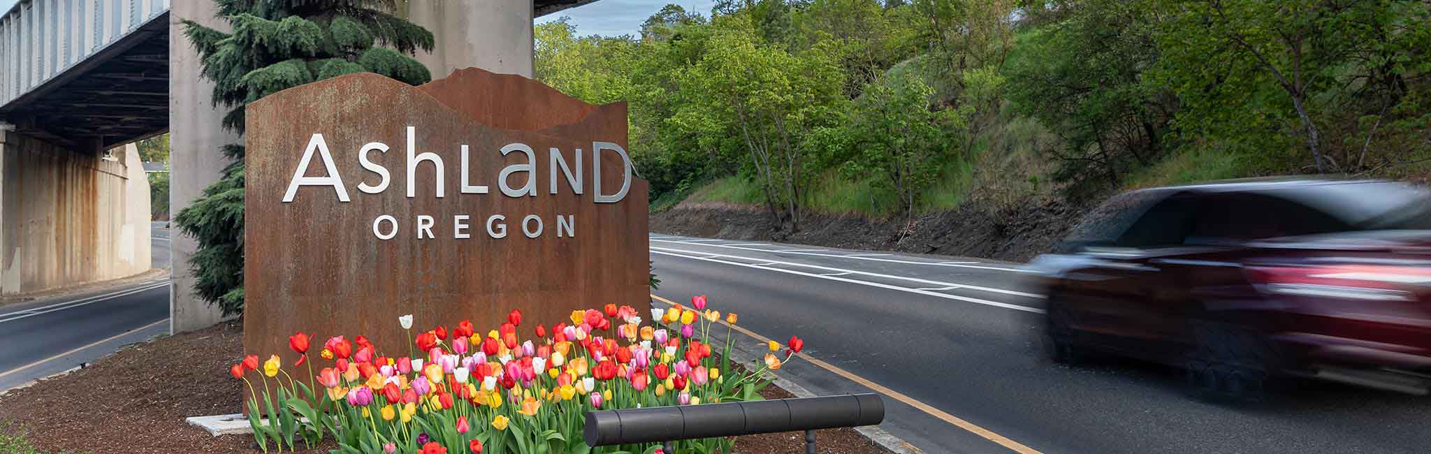 The welcome to Ashland sign.